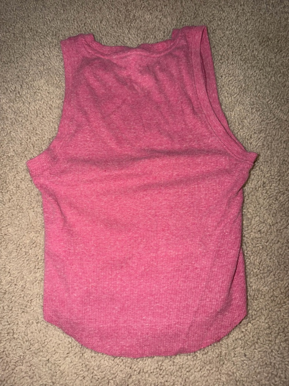 American Eagle Outfitters Heathered Raspberry Ribbed Tank - Picture 3 of 3